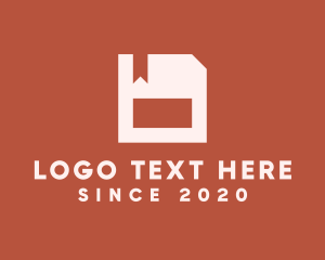 Teaching - Floppy Disk Bookmark logo design
