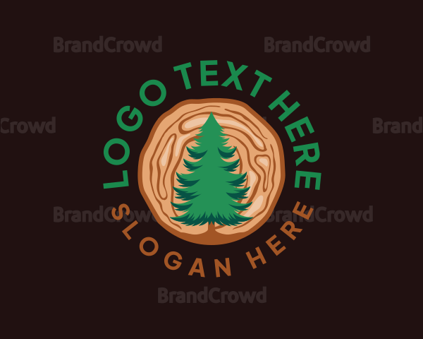 Lumberjack Woodwork Tree Logo