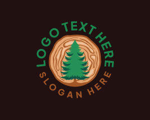 Logging - Lumberjack Woodwork Tree logo design