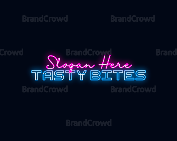 Neon Streamer Wordmark Logo