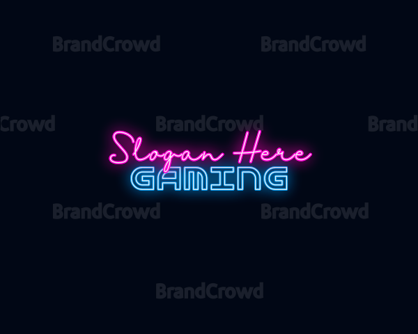 Neon Streamer Wordmark Logo