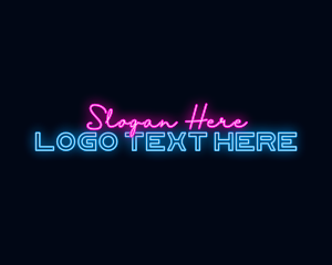 Futuristic - Neon Streamer Wordmark logo design