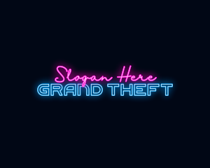 Neon Streamer Wordmark Logo