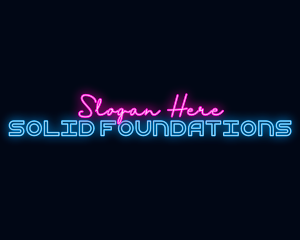 Neon Streamer Wordmark Logo