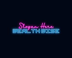 Neon Streamer Wordmark Logo