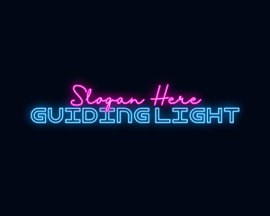 Neon Streamer Wordmark logo design