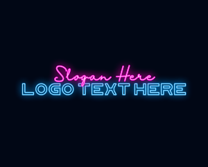 Neon Streamer Wordmark Logo