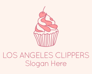 Cherry Pastry Cupcake Logo