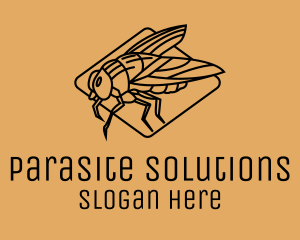 Parasite - Fly Insect Bug logo design