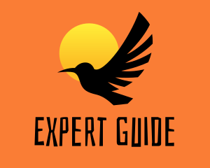 Guide - Bird Sunset Silhouette logo design