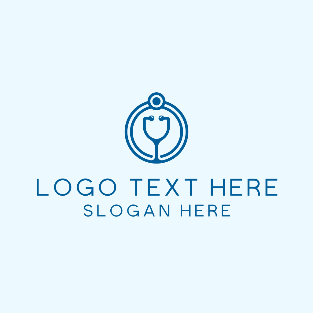 Blue Medical Stethoscope Logo | BrandCrowd Logo Maker | BrandCrowd