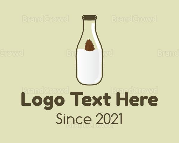 Almond Milk Bottle Logo