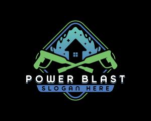 Power Wash Housekeeping  logo design