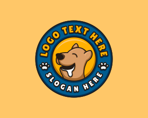 Hound - Happy Dog Drool logo design