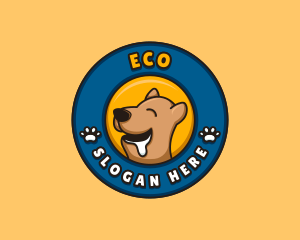 Hound - Happy Dog Drool logo design