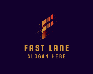 Fast Letter F Firm logo design