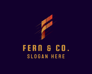 Fast Letter F Firm logo design