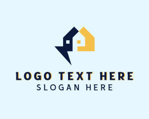 Residential - Home Bolt Lightning logo design