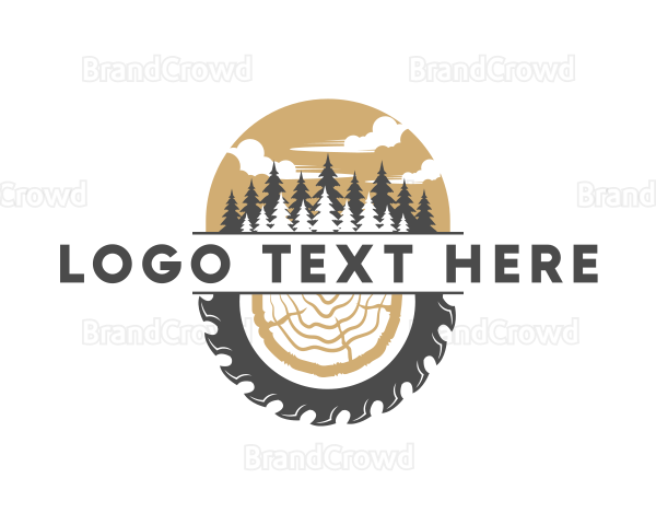 Lumberjack Wood Emblem Logo