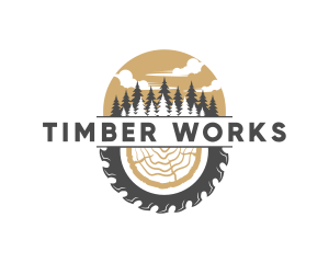 Lumberjack Wood Emblem logo design