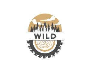 Lumber - Lumberjack Wood Emblem logo design