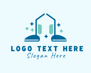 House - House Cleaning Vacuum logo design