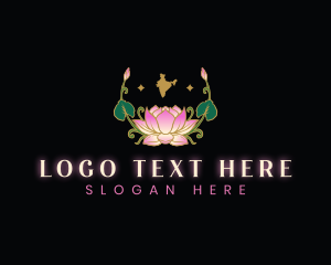 Map - India Lotus Flower logo design