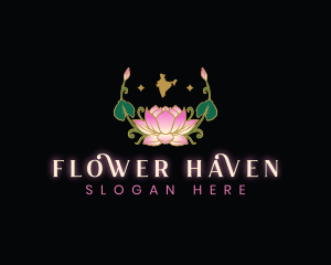 India Lotus Flower logo design