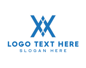 Text - Modern Business Diamond Letter WM logo design