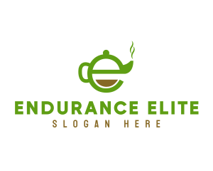 Tea Teapot Letter E logo design