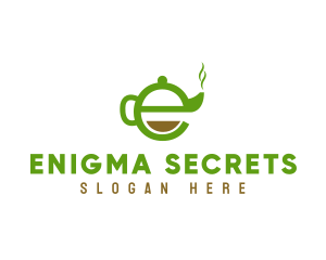 Tea Teapot Letter E logo design