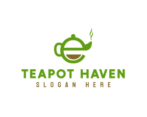 Teapot - Tea Teapot Letter E logo design