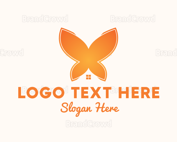 Gradient Butterfly House Logo