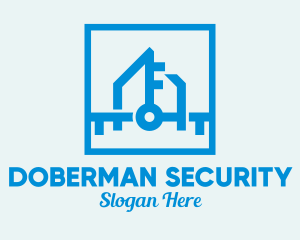 Home Security Key  logo design