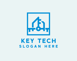 Home Key  Lock logo design