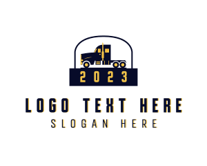 Trailer - Truckload Trucker Cargo logo design