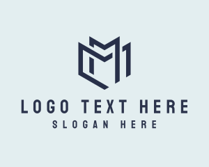 Office - Minimalist Geometric Letter M logo design