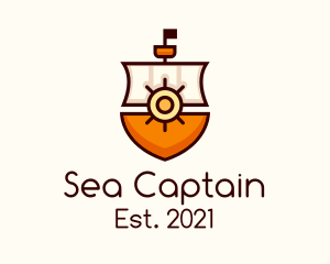 Sailor - Cute Sailor Ship logo design