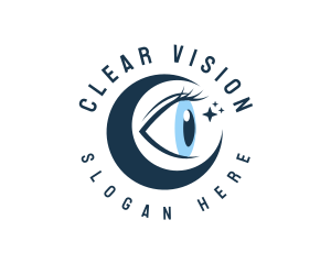 Ophthalmologist - Moon Eye Sight logo design