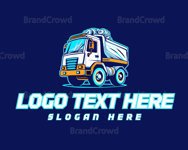 Electric Blue Dump Truck Logo