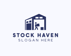 Stockroom - Logistics Shipping Facility logo design