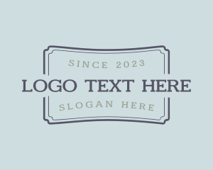 Vintage Badge Wordmark Logo