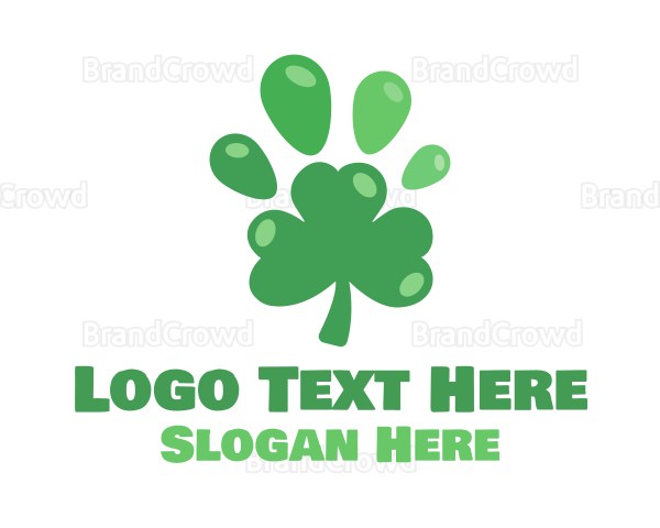 Paw Clover Leaf Logo