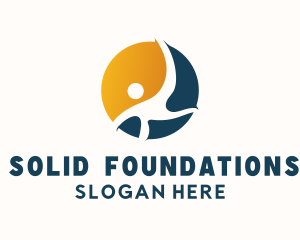 Social Service - Human Globe Charity Foundation logo design
