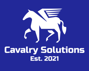 Cavalry - Abstract Pegasus Horse logo design