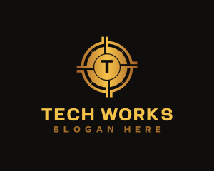 Cryptocurrency Digital Tech logo design