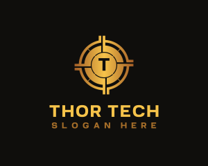 Cryptocurrency Digital Tech logo design