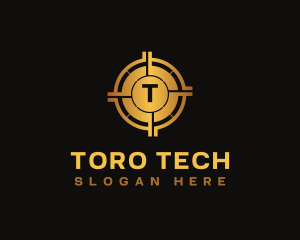 Cryptocurrency Digital Tech logo design