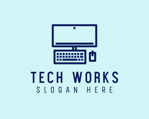 Minimalist Personal Computer  logo design