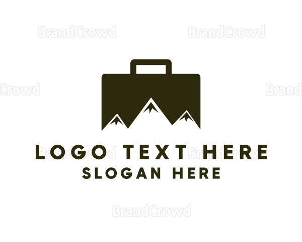 Travel Suitcase Mountain Logo